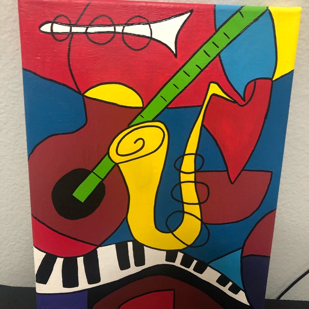 Musical instruments Abstract Canvas
